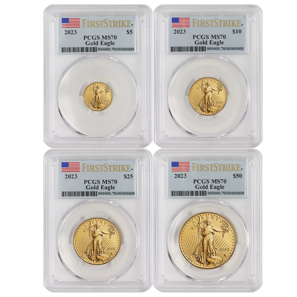 Collectible 2023 Gold Eagle Coin Set MS-70 First Strike - Perfect Condition