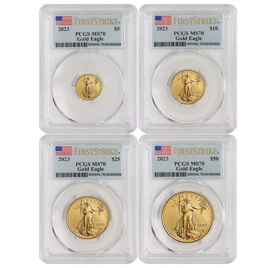 Collectible 2023 Gold Eagle Coin Set MS-70 First Strike - Perfect Condition