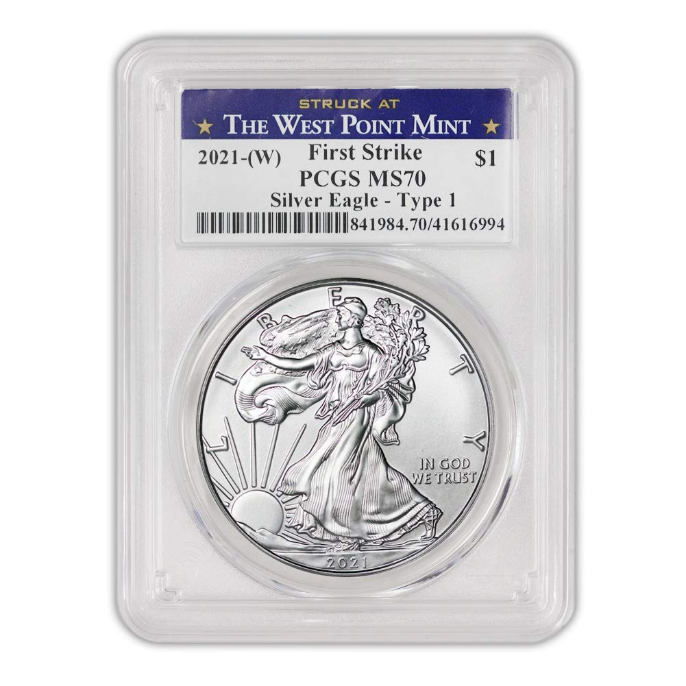 Perfect 2021 (W) 1 oz Silver Eagle MS-70 – Struck at West Point!