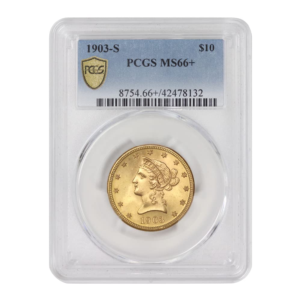1903-S $10 Gold Liberty – PCGS MS66+ – Mint State Gold