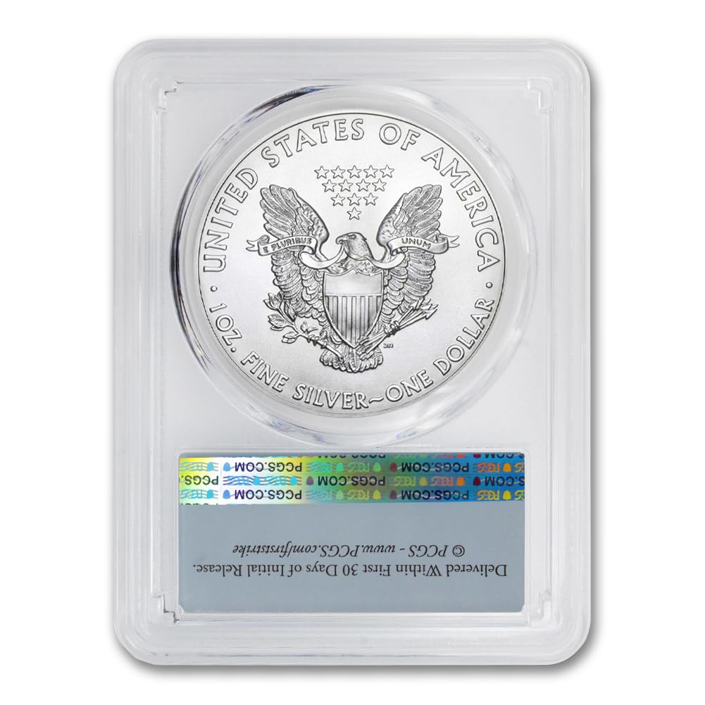 2003 1 oz American Silver Eagle Coin MS-70 (First Strike - Flag Label) $1 PCGS MS70