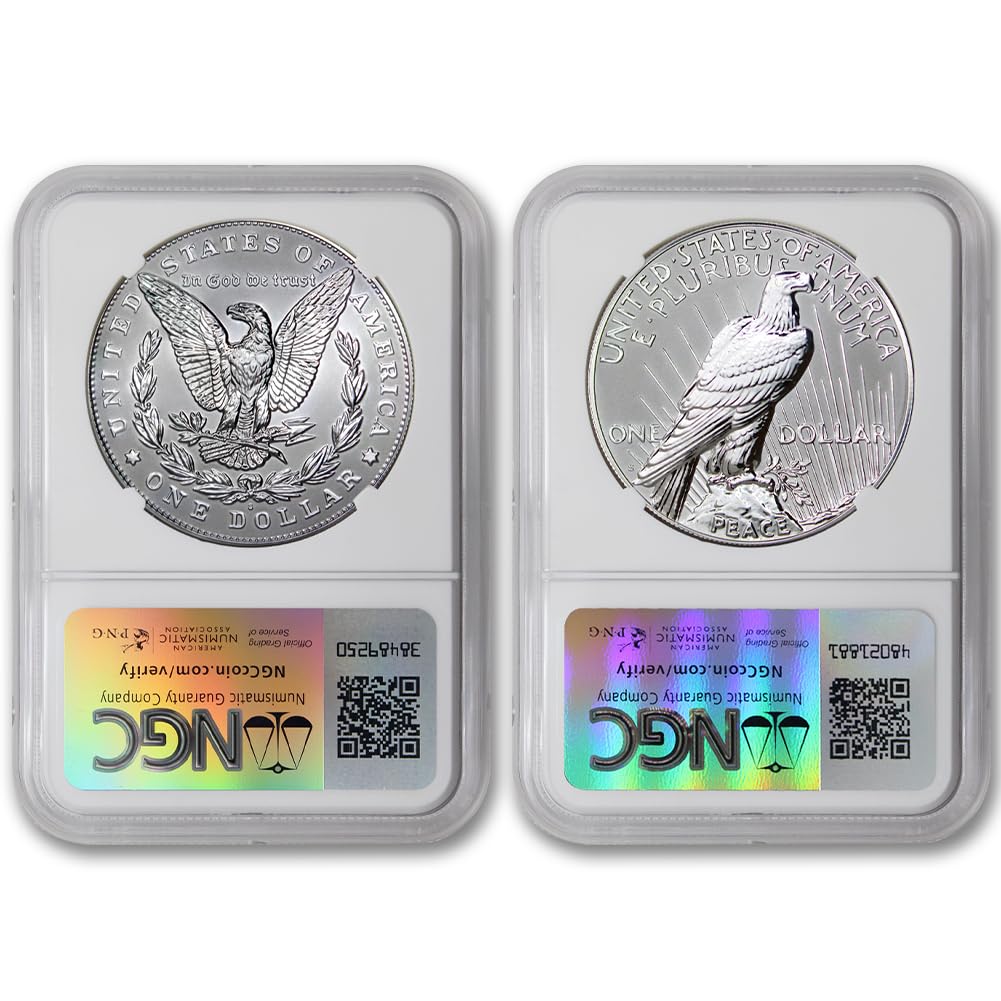Rare 2023-S Silver Morgan & Peace Dollar Set - Gem Reverse Proof Early Releases