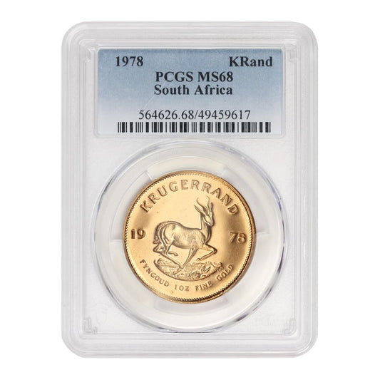 Collectible 1978 1oz Gold Krugerrand – Perfect MS-68 Condition!