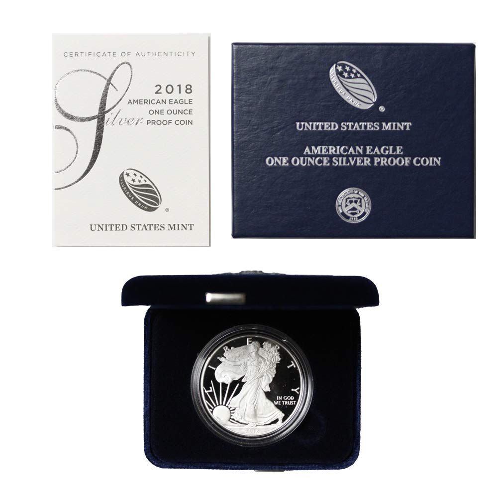 2018 Silver American Eagle Proof - With US Mint Box and COA by CoinFolio