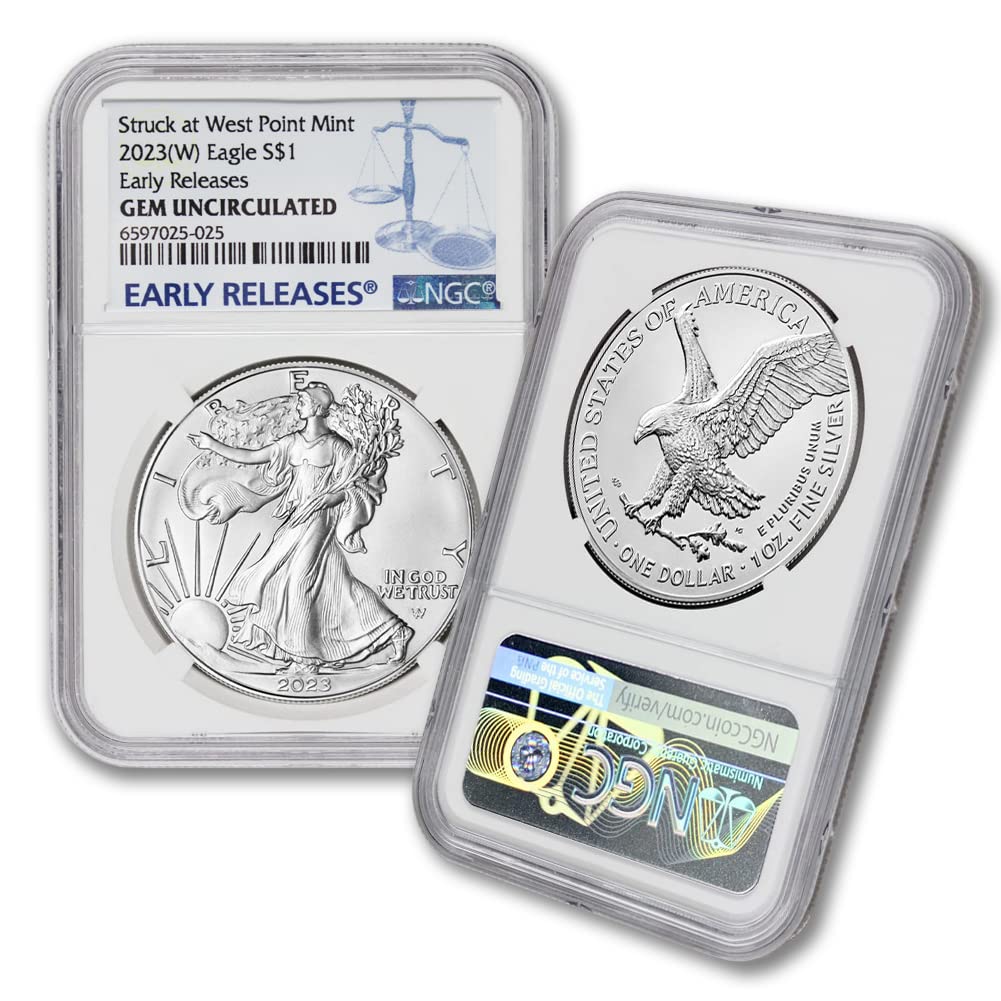 Perfect 2023 (W) 1 oz Silver Eagle Gem Uncirculated – Early Releases by NGC!