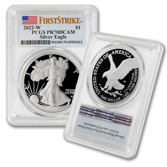 Perfect 2022 W 1 oz Proof Silver Eagle PR-70 DCAM - First Strike