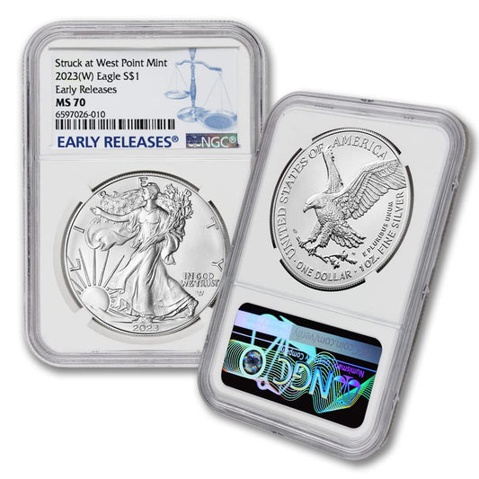 Perfect 2023 (W) 1 oz Silver Eagle MS-70 – Early Releases, NGC Graded!