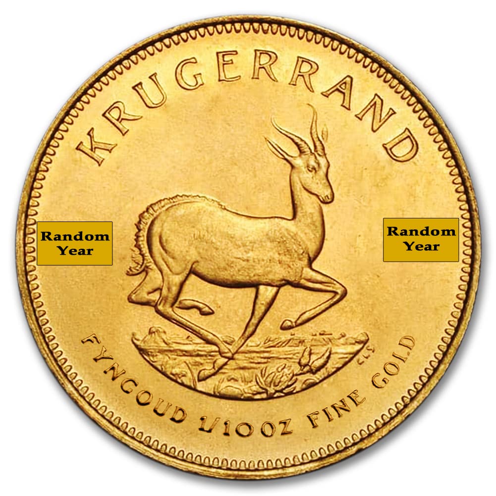 Investment Opportunity: 1/10 oz ZA Gold Krugerrand Coin BU 22K - Random Year