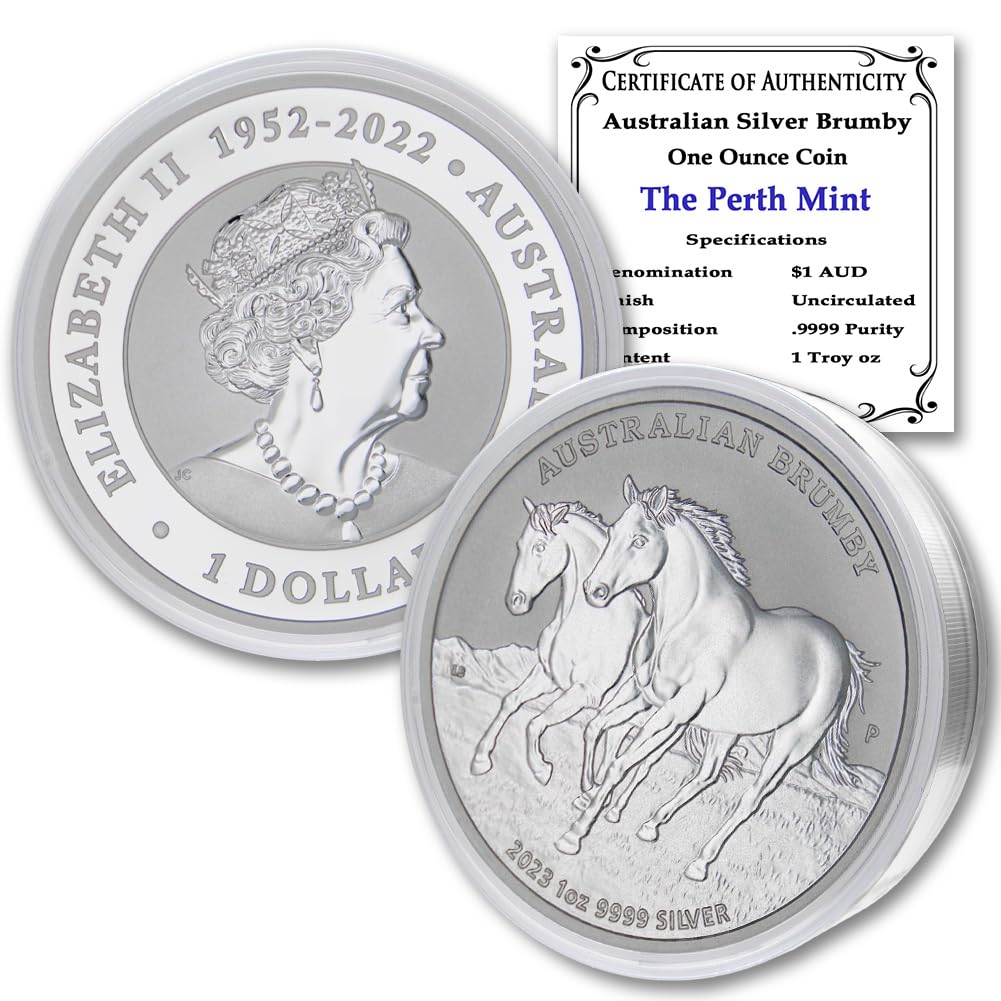 Rare 2023-P Australian Silver Brumby Horse Coin - BU in Capsule & COA!