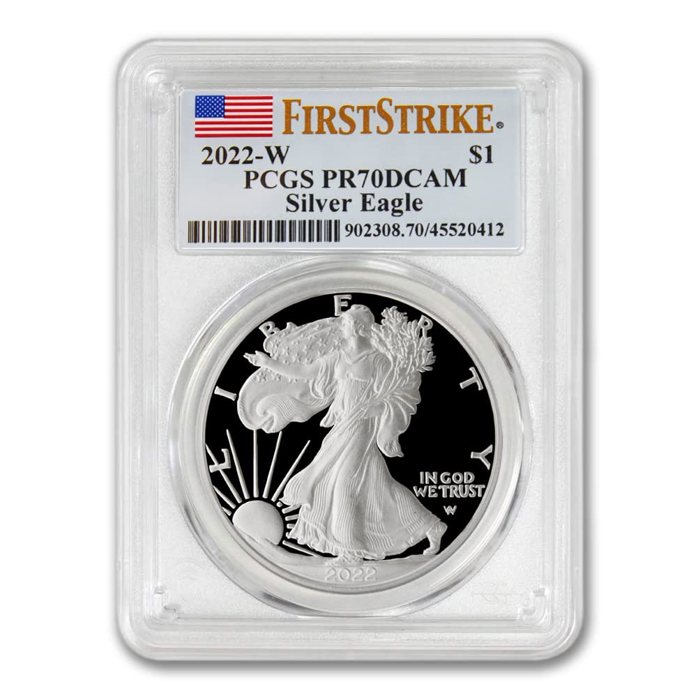 Perfect 2022 W 1 oz Proof Silver Eagle PR-70 DCAM - First Strike