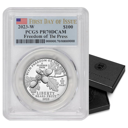 Perfect 2023-W Platinum Eagle PF-70 Ultra Cameo - First Day Issue, OGP”