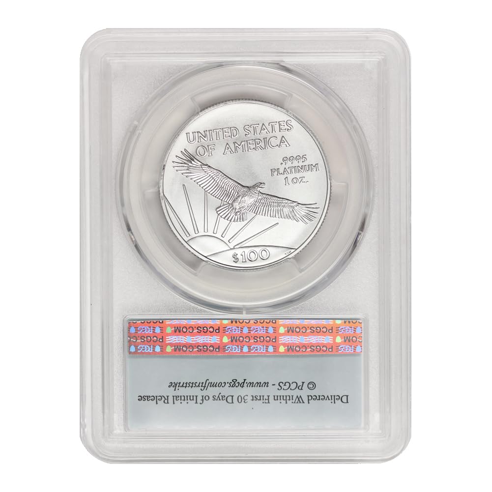 2006 1 oz American Platinum Eagle MS-70 First Strike Flag Label $100 MS70 PCGS