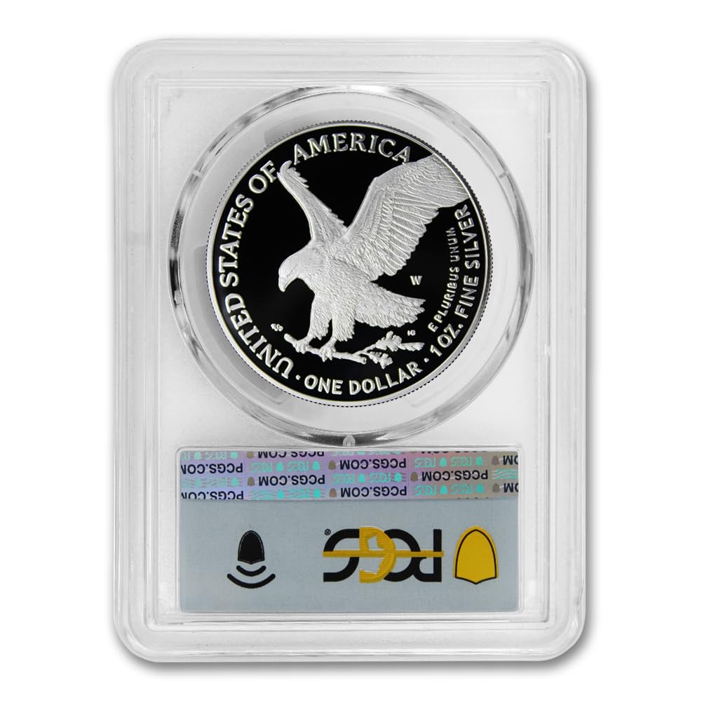 Perfect 2024 (W) Silver Eagle Proof PR-70 – Deep Cameo, First Day Issue, Flag Label