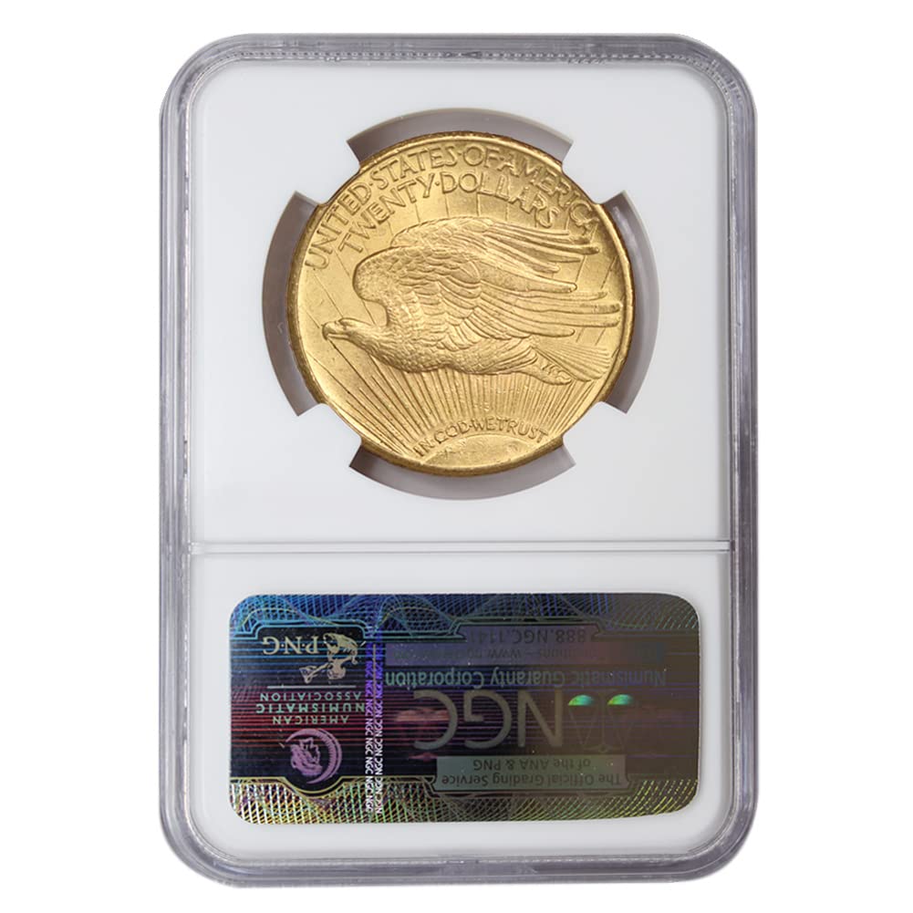 1924 $20 Gold Saint Gaudens Double Eagle – NGC MS62 PQ – Mint State Gold