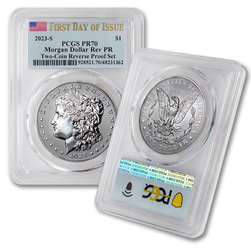 1884-O Morgan Silver Dollar & Peace Silver Dollar Reverse Proof Set