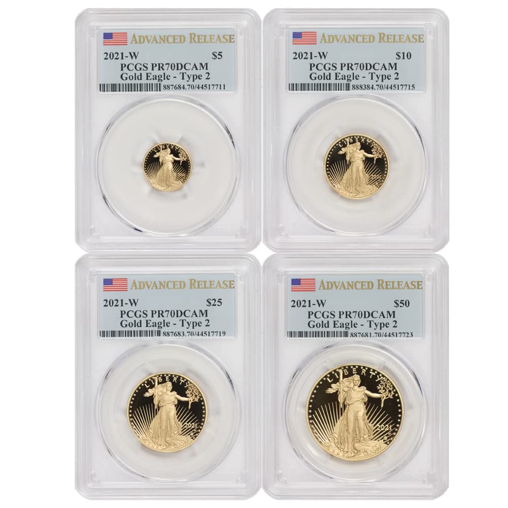 Historical Treasures: 2021-W Gold Eagle Set PR-70 DCAM - CoinFolio Exclusive