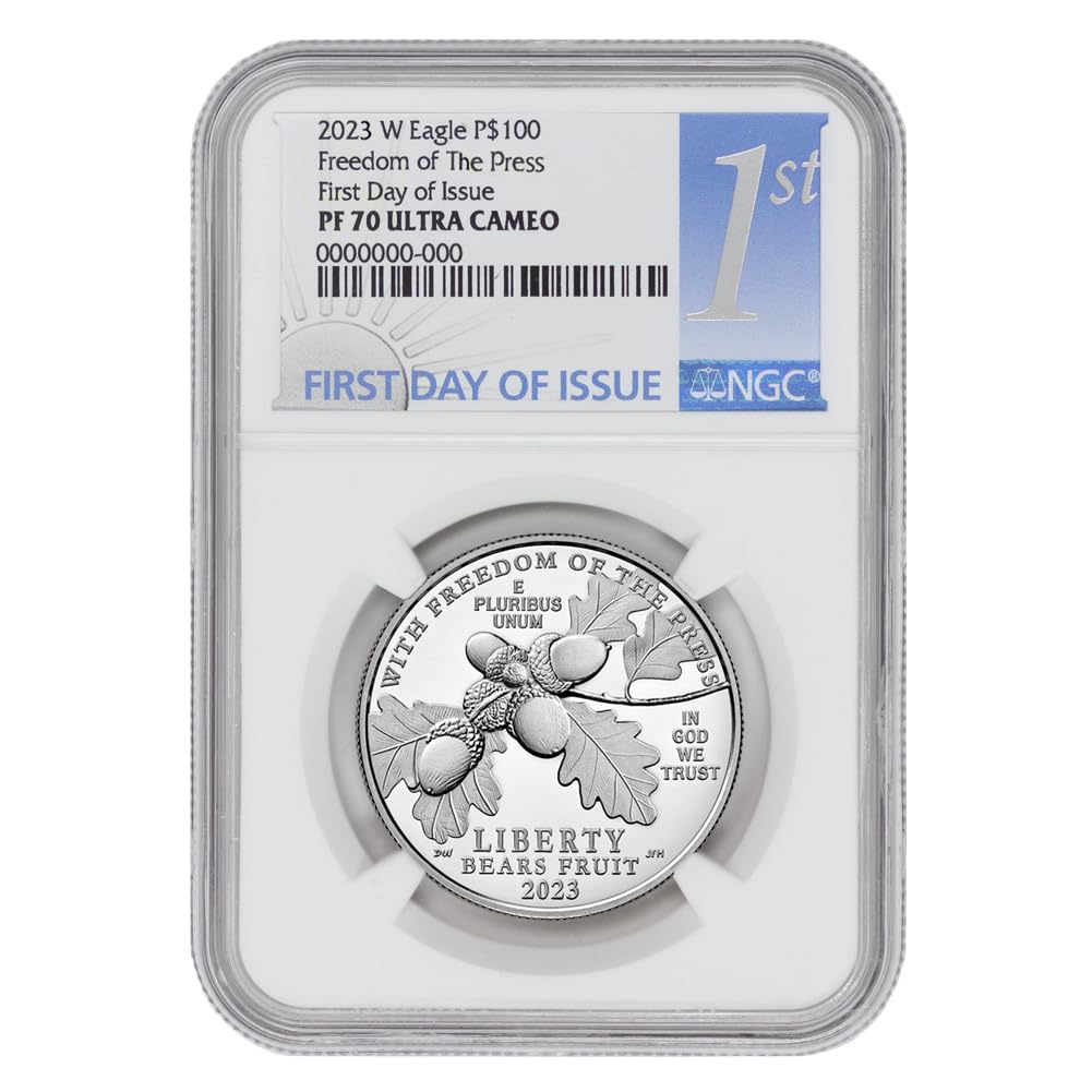 Perfect 2023-W Platinum Eagle PF-70 Ultra Cameo - First Day Issue, OGP”