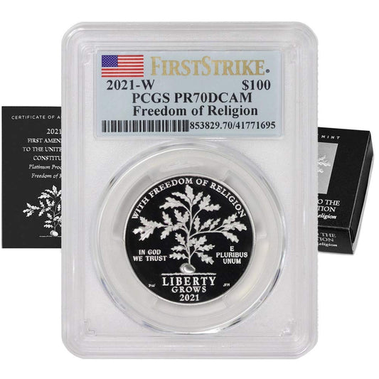 Perfect 2021-W Platinum Eagle PR-70 Deep Cameo - First Strike, Original Packaging”