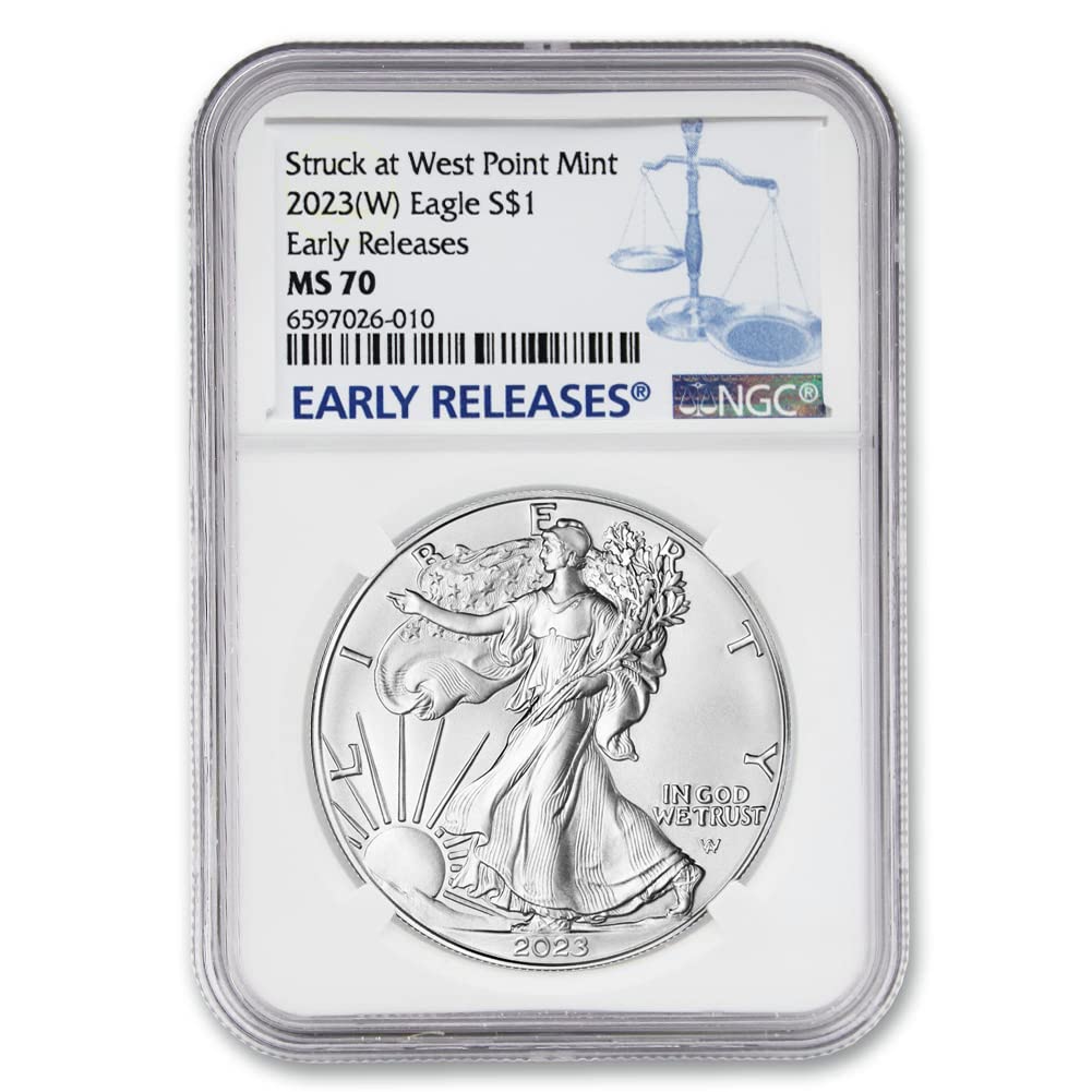 Perfect 2023 (W) 1 oz Silver Eagle MS-70 – Early Releases, NGC Graded!