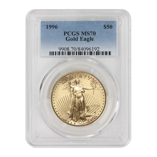 1996 1 oz American Gold Eagle MS-70 $50 MS70 PCGS