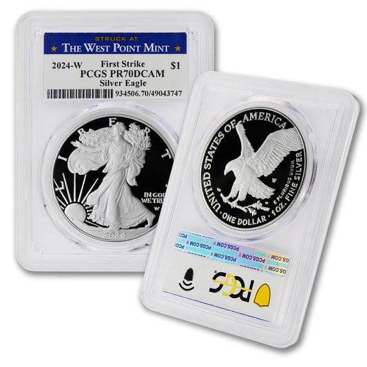 Perfect 2024 (W) Silver Eagle PR-70 – First Strike, Deep Cameo from West Point!