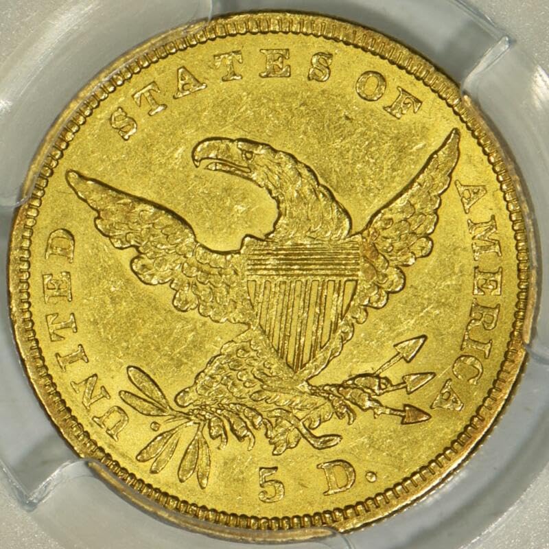 Rare 1838 Liberty Head Half Eagle $5 Gold Coin – AU Detail by PCGS!”