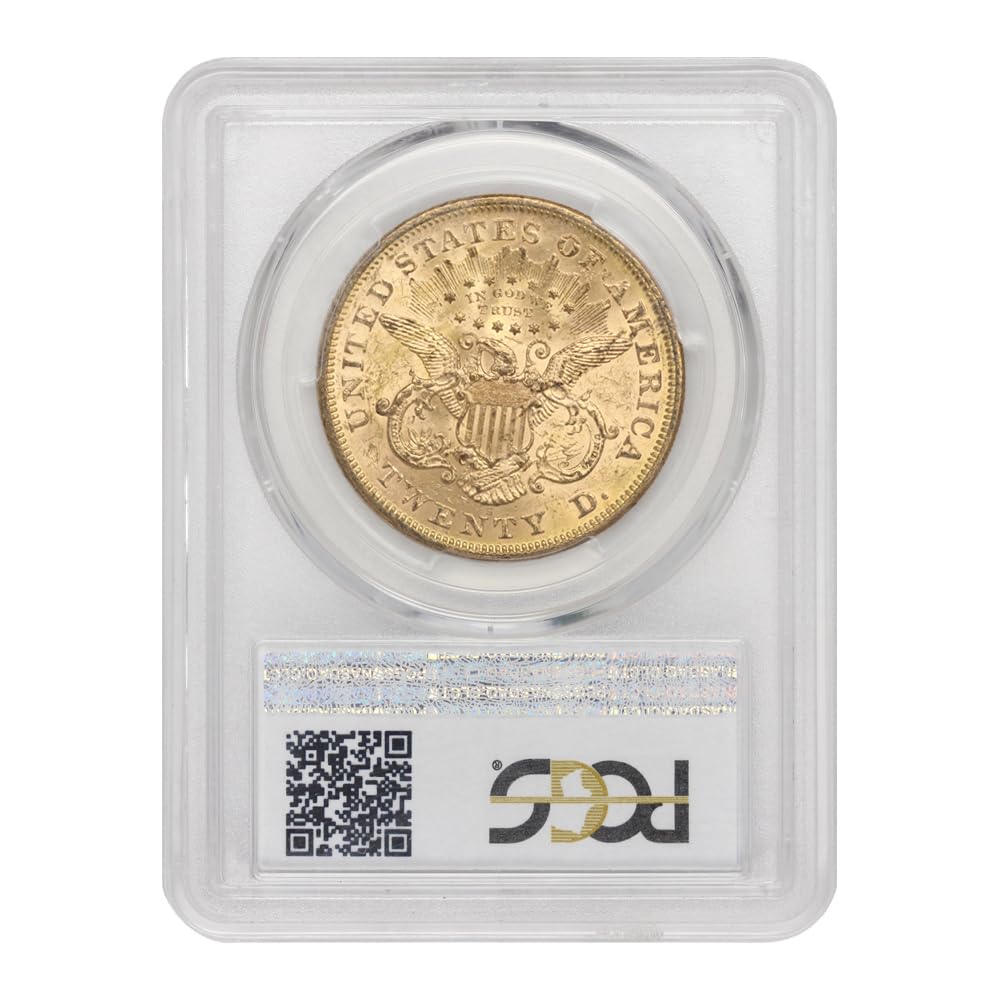 1873-S $20 Gold Liberty (Open 3) – PCGS MS61 CAC Certified