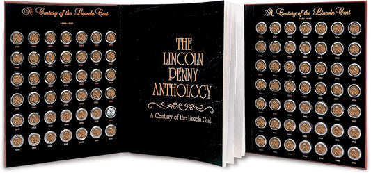 American Coin Treasures Lincoln Penny Anthology Coffee Table Book and Coin Set| 1909 to 1999 Wheat and Memorial Cents | Certificate of Authenticity | Collectible Coins 20Th Century |