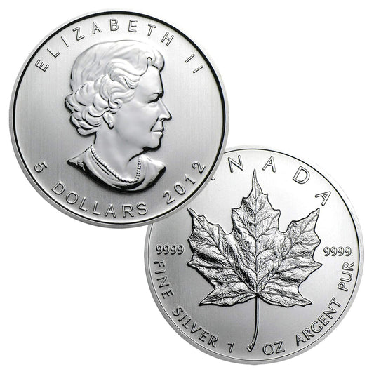 2012 Canadian Maple Leaf .9999 Silver $5 Brilliant Uncirculated