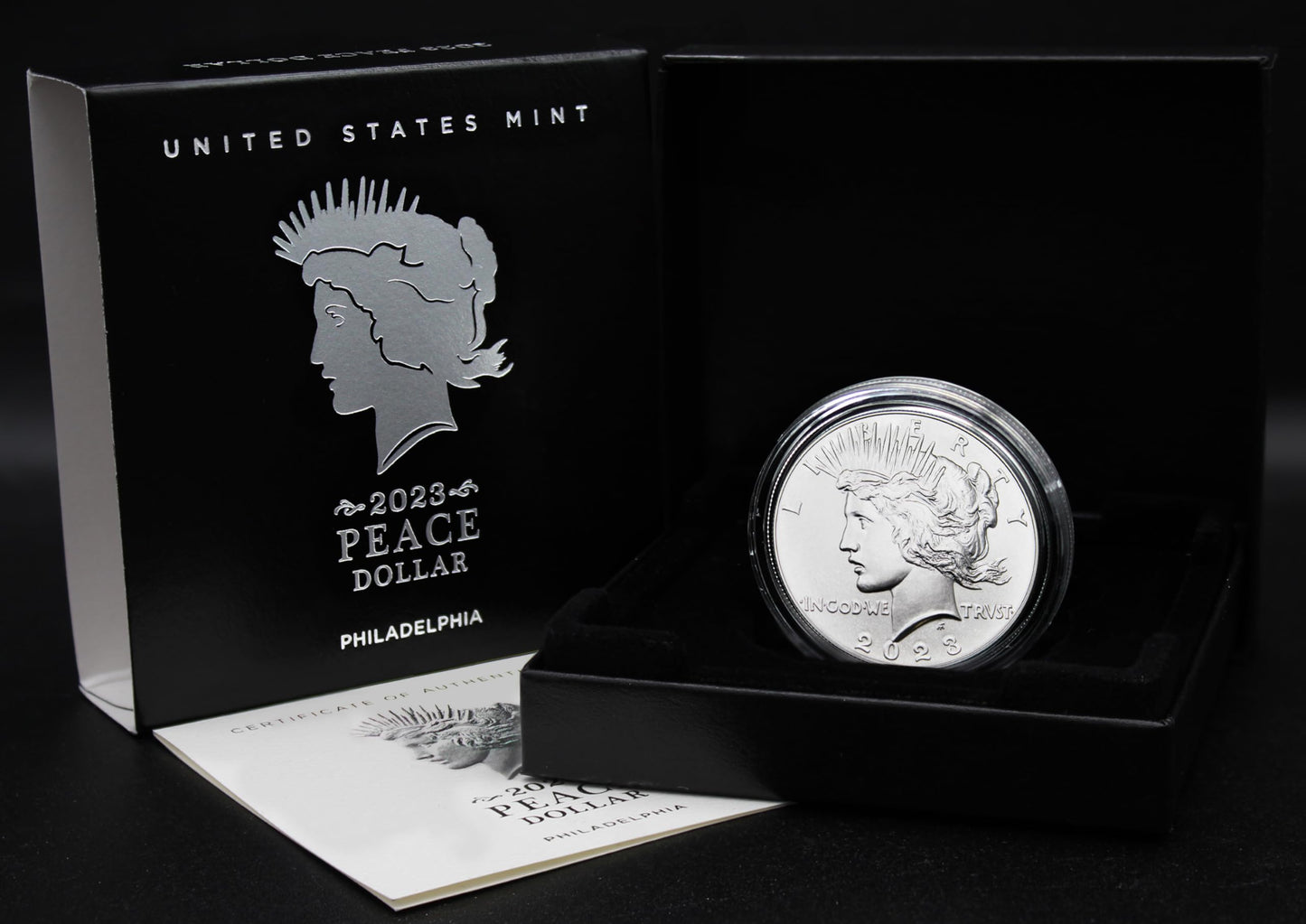 Rare 2023 1 oz Silver Peace Dollar – BU Condition with COA & Government Packaging!