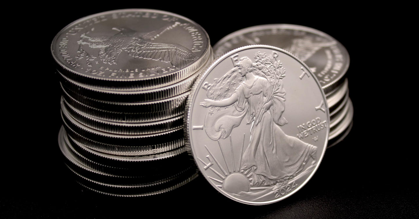 Discover the 2024 1 oz American Eagle Silver Bullion Coin in Brilliant Uncirculated Condition!