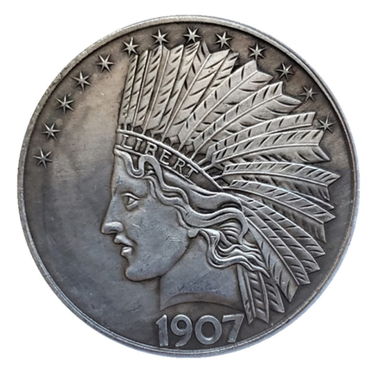 MarshLing Antique Liberty Indian Head Ten-Dollars Coin - Rare Coins Coins for Collectors Uncirculated Morgan Silver Dollars (Silver)