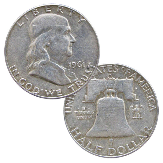 1948-1963 90% Silver Franklin Half Dollar 2 Coins Half Dollar Fine