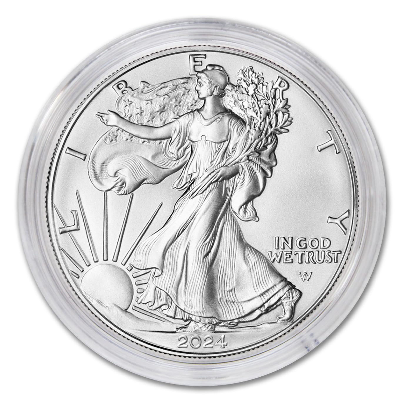 Discover the 2024 1 oz American Eagle Silver Bullion Coin in Brilliant Uncirculated Condition!