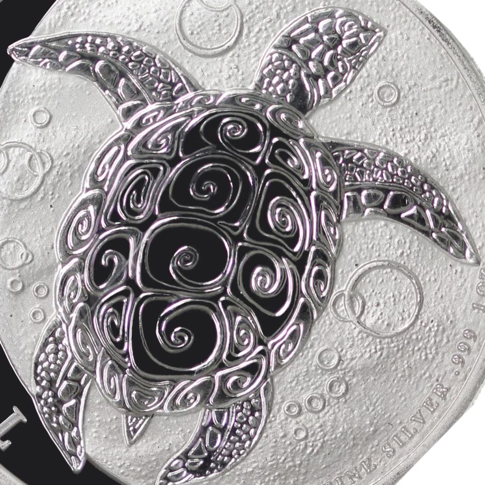 Brilliant Uncirculated 2022 Niue $2 Silver Hawksbill Turtle Coin - Rare Gem!