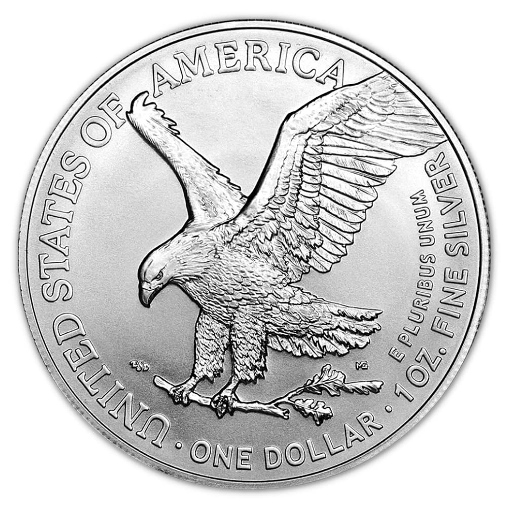 Brilliant Uncirculated 1 oz Silver Eagle – Type 1 or 2, Random Year, COA!