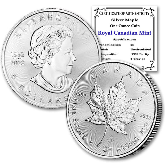 Historical Treasure: 2023 Canadian Maple Leaf Silver Bullion Coin BU with Certificate