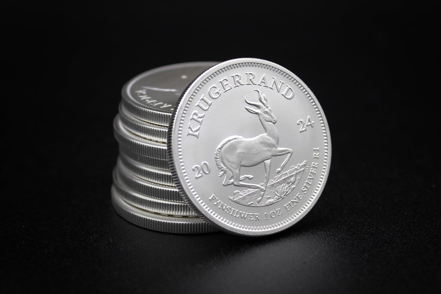 Rare South African Silver Krugerrand 1 oz Coin BU - Random Year with COA