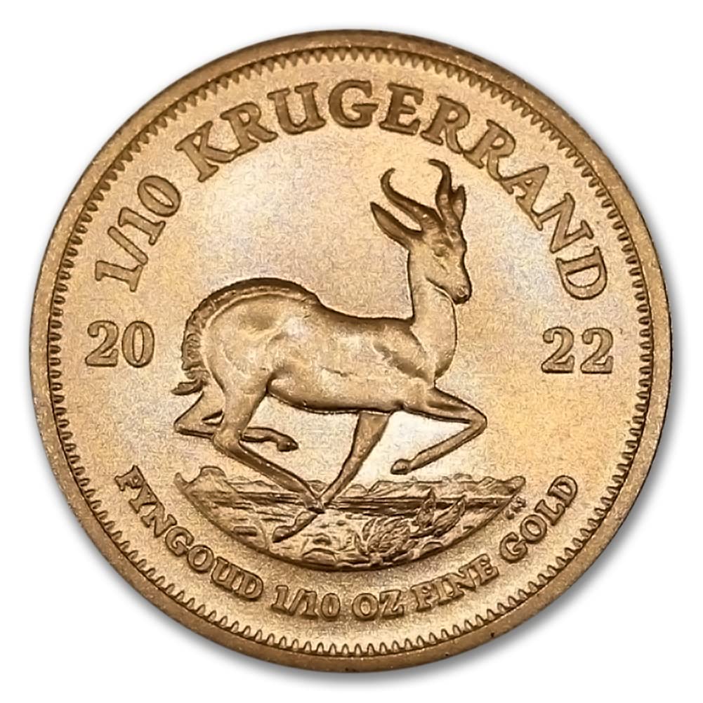 Rare 2022 1/10 oz South African Gold Krugerrand – BU with COA!