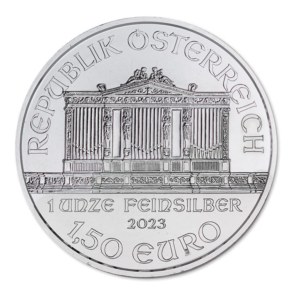 Collectible 2023 Austria Silver Philharmonic Coin: Mint Condition €1.50 Seller BU”