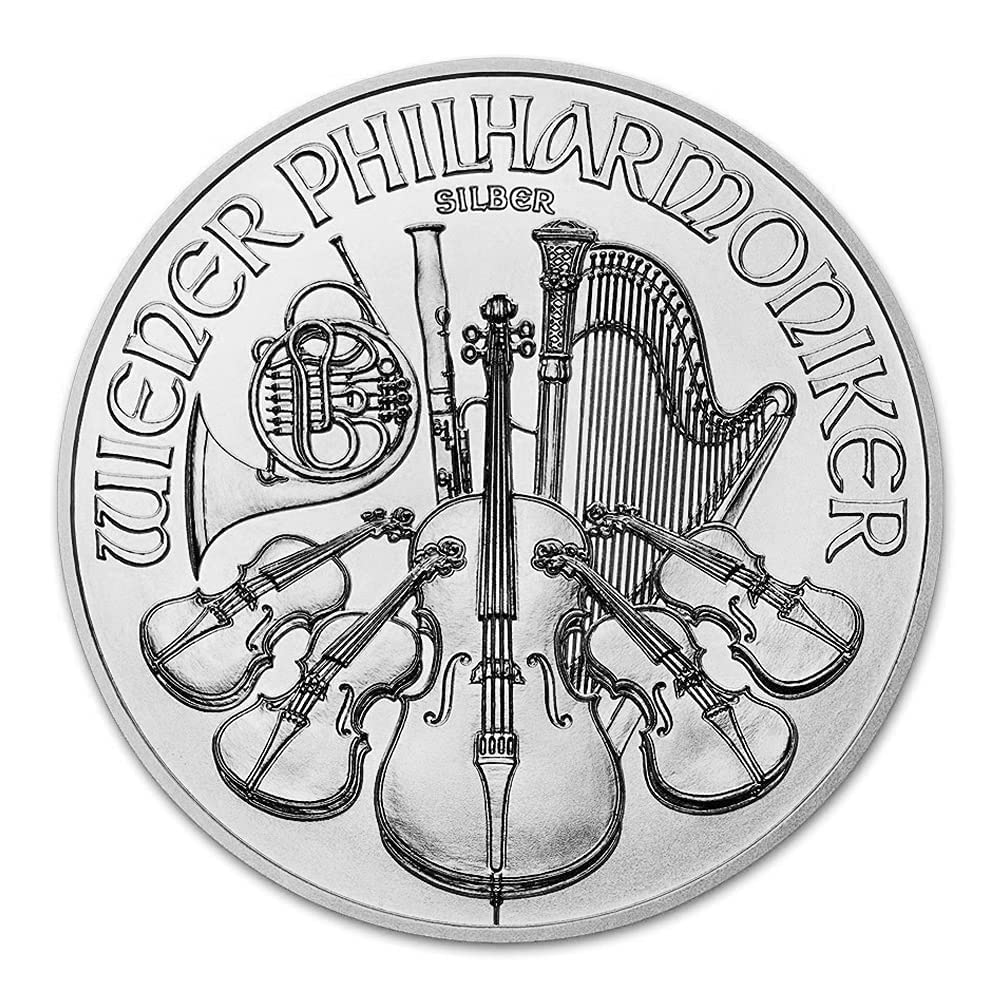 Collectible 2023 Austria Silver Philharmonic Coin: Mint Condition €1.50 Seller BU”