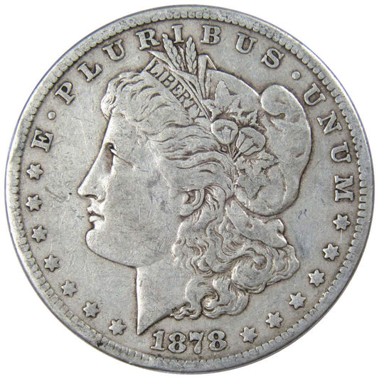 Collectible 1878 7TF Reverse 79 Morgan Dollar - 90% Silver Fine Grade”