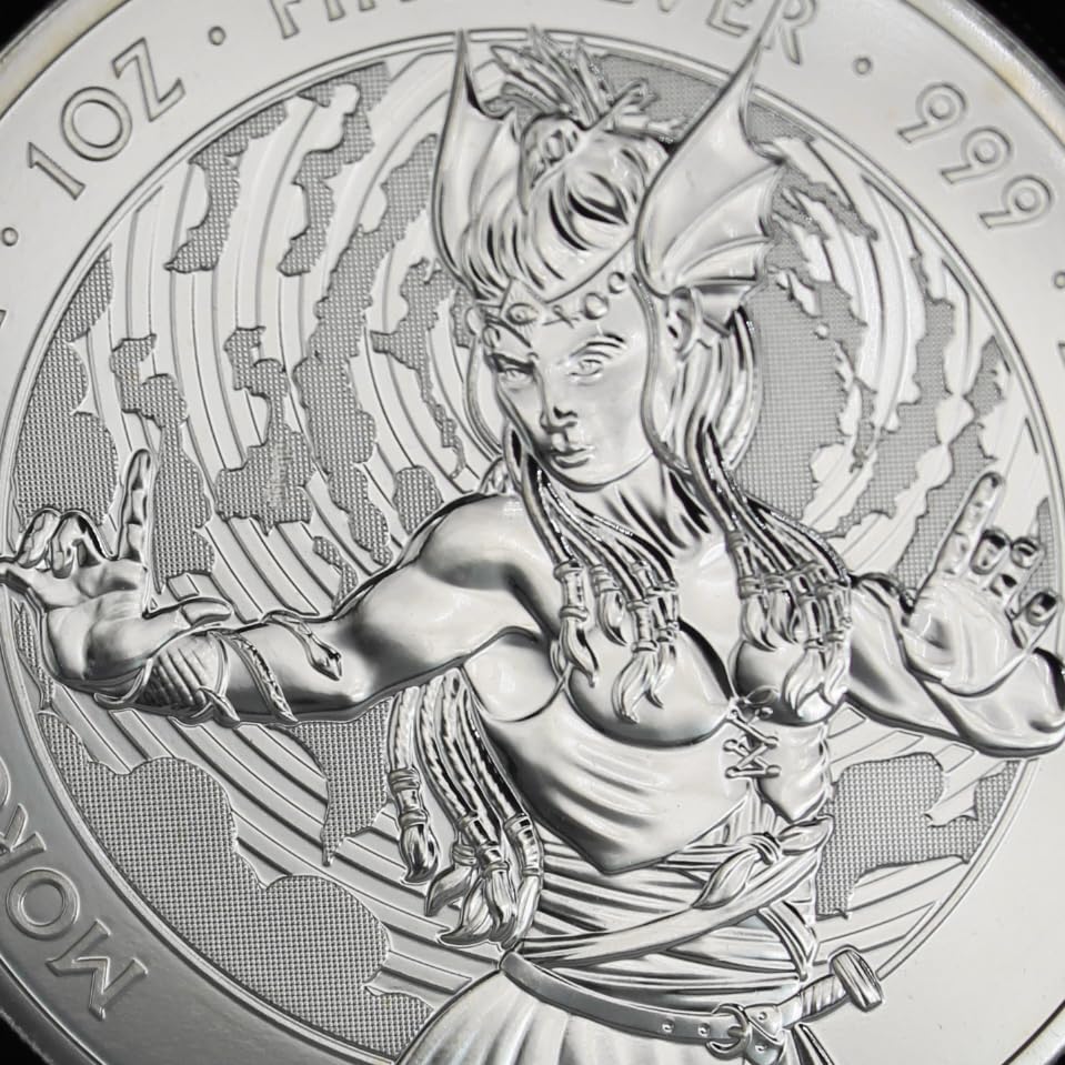 Rare 2024 1 oz Silver Morgan Le Fay Coin BU - Royal Mint £2 with COA”