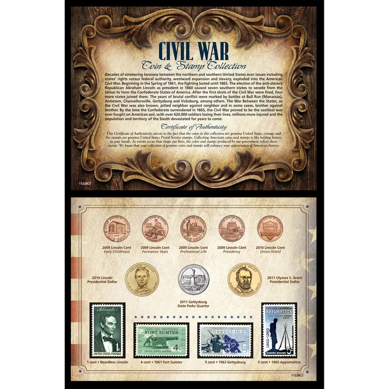 Civil War Coin and Stamp Memorabilia