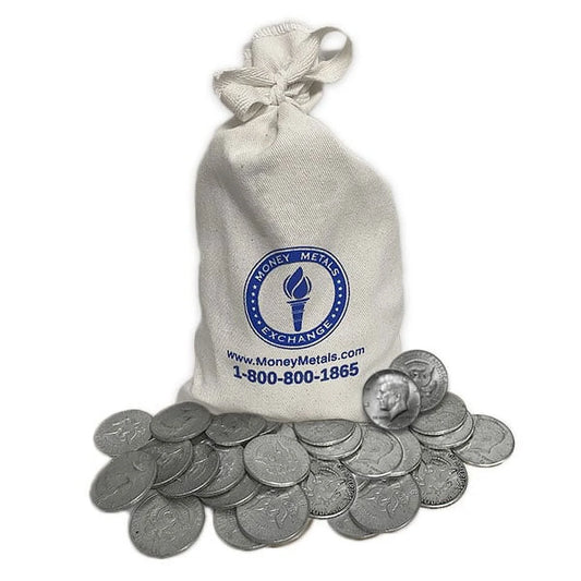 U.S. Mint $5 Face Value Bag of 1964 Kennedy Half Dollars - 90% Silver (.715 Oz of Silver for Every $1 Face Value) Bullion