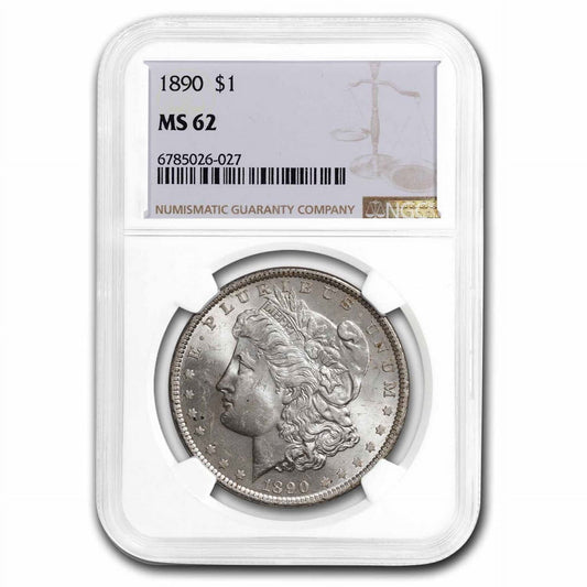 1890 Morgan Dollar MS-62 NGC