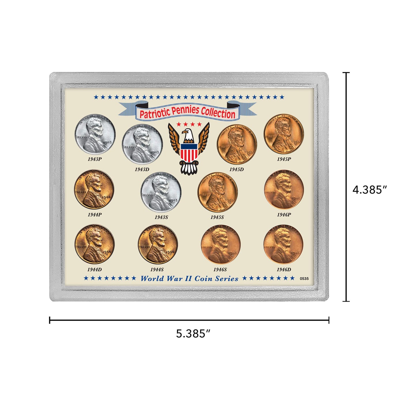 Historical Treasures: WWII Patriotic Pennies Set with Certificate of Authenticity