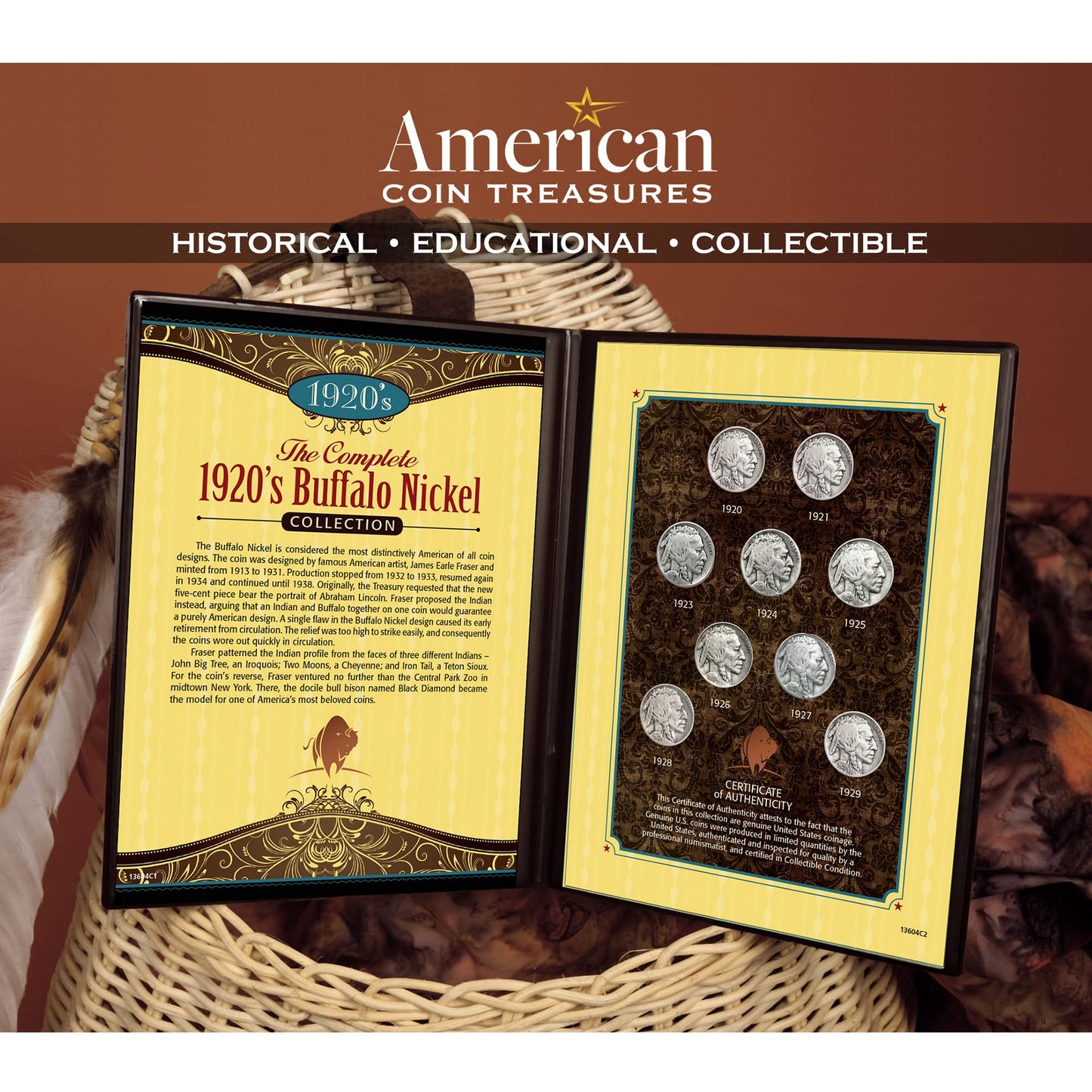 American Coin Treasures Complete 1920's Buffalo Nickel Collection