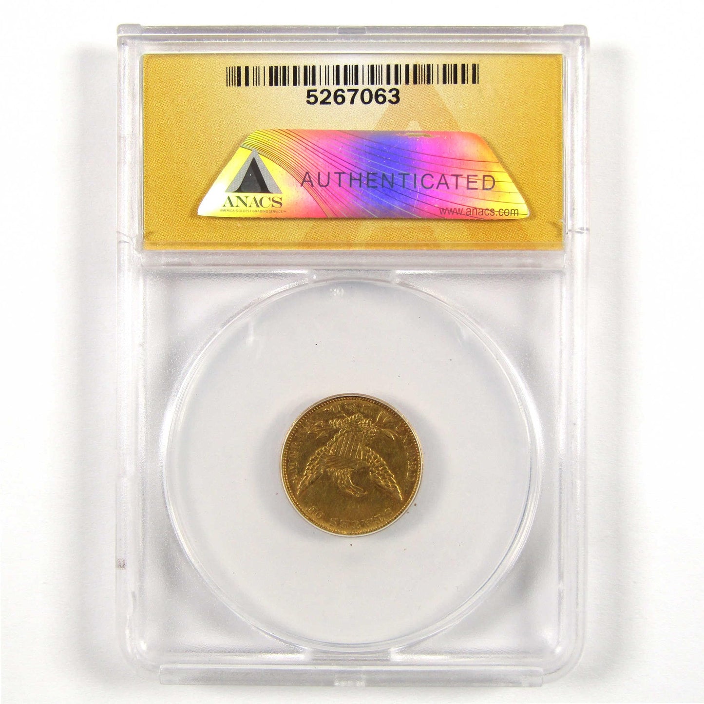 1836 Classic Head Eagle AU 50 Details ANACS Gold $2.50 SKU:CPC5977