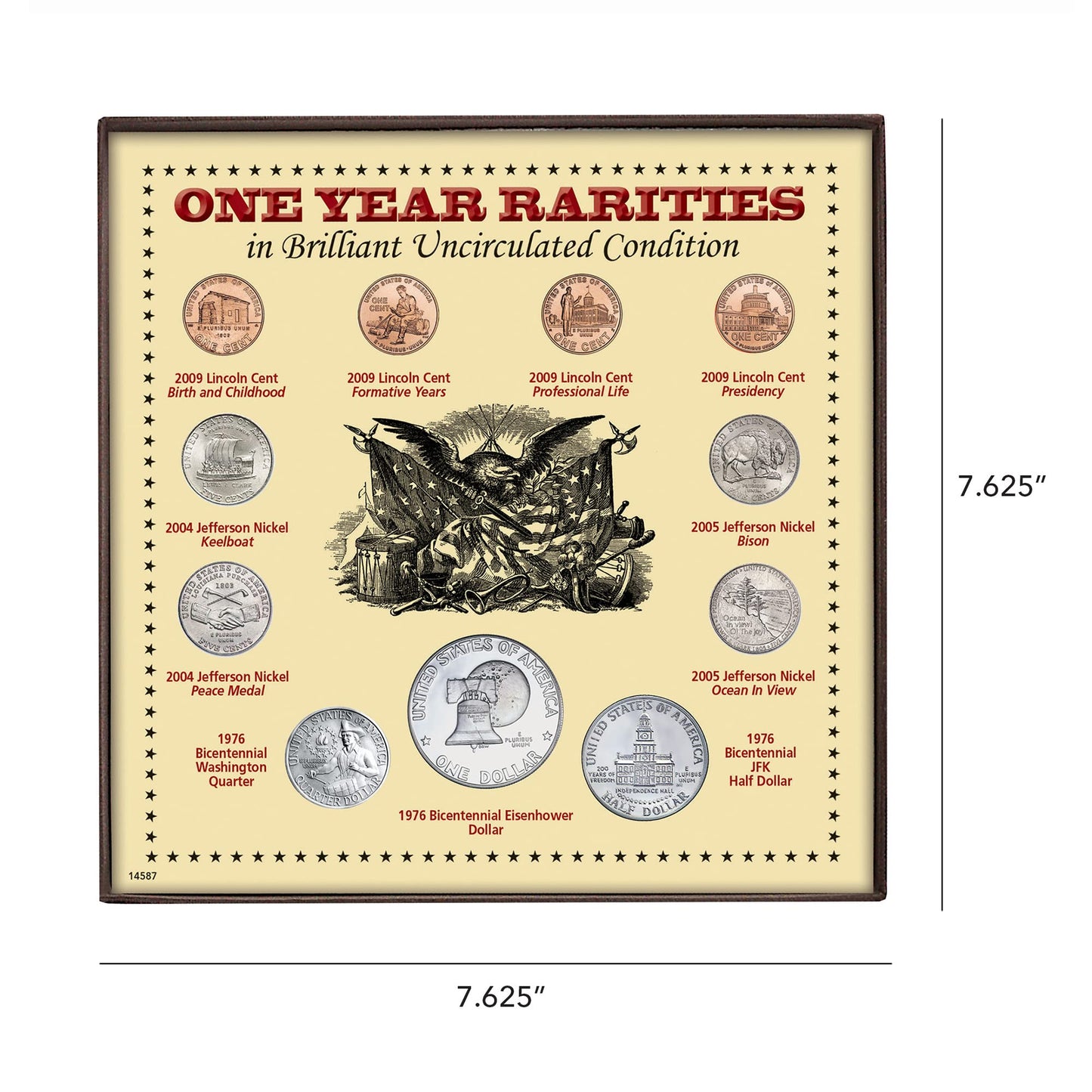 Uncirculated U.S. Coin Collection: 11 One-Year Rarities in Boxed Display